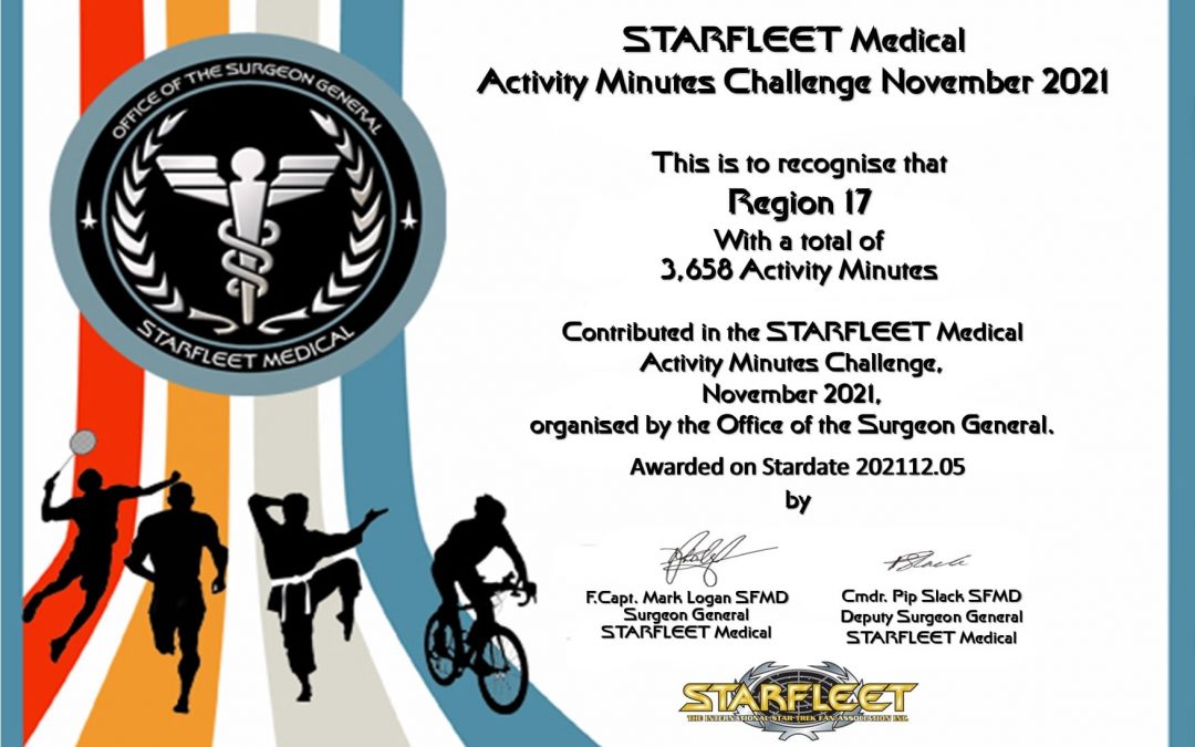 Starfleet Medical Activity Minutes Challenge – November 2021
